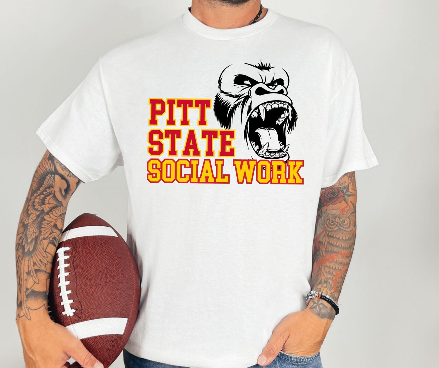 Pitt State Gorillas Social Work Red/Yellow