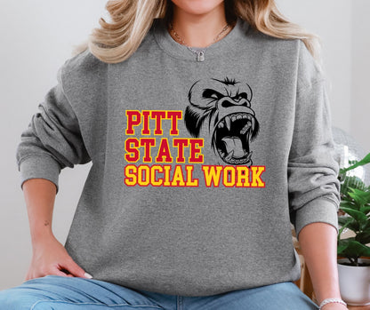 Pitt State Gorillas Social Work Red/Yellow