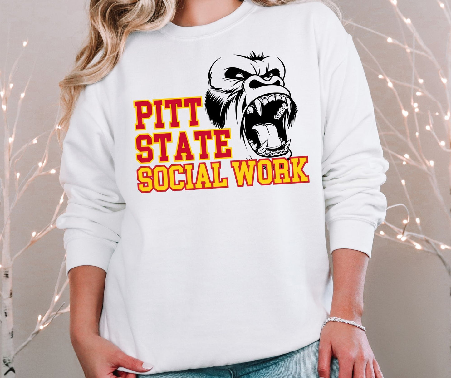 Pitt State Gorillas Social Work Red/Yellow